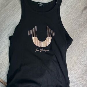 True Religion Black and Gold Tank Top